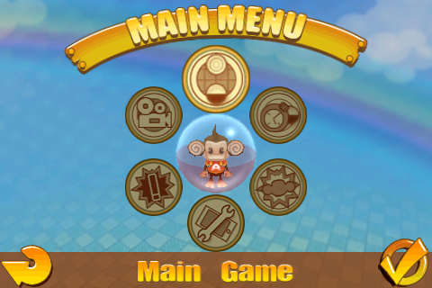 Super Monkey Ball 2的遊戲主畫面