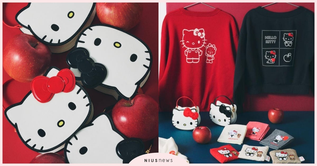 日牌三麗鷗聯名「Hello Kitty蝴蝶結大頭包」超萌!泰迪熊刺繡手帕、眨眼Kitty上衣必買