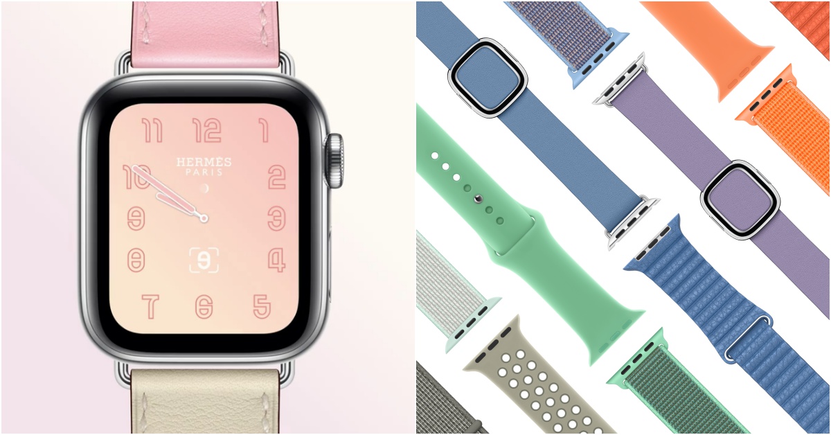 Apple Watch推春季新色錶帶！Hermès玫瑰櫻色和亞麻藍色錶帶粉嫩上市